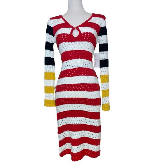 Rare Knit Midi Dress Sample Prototype Similar to De Loreta Rocoto Size M - Picture 2 of 8